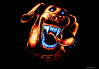 Rex. Original picture named The Dog, by Cougar/Sanity on Amiga (ranked #2 at The Party 91).