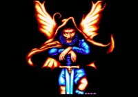 Dark Elf. Original picture named Broadsword by Illuvator on Amiga (ranked #27 in gfx compo at The Party 91, used in Alcatraz museum slideshow and various Amiga discmags).