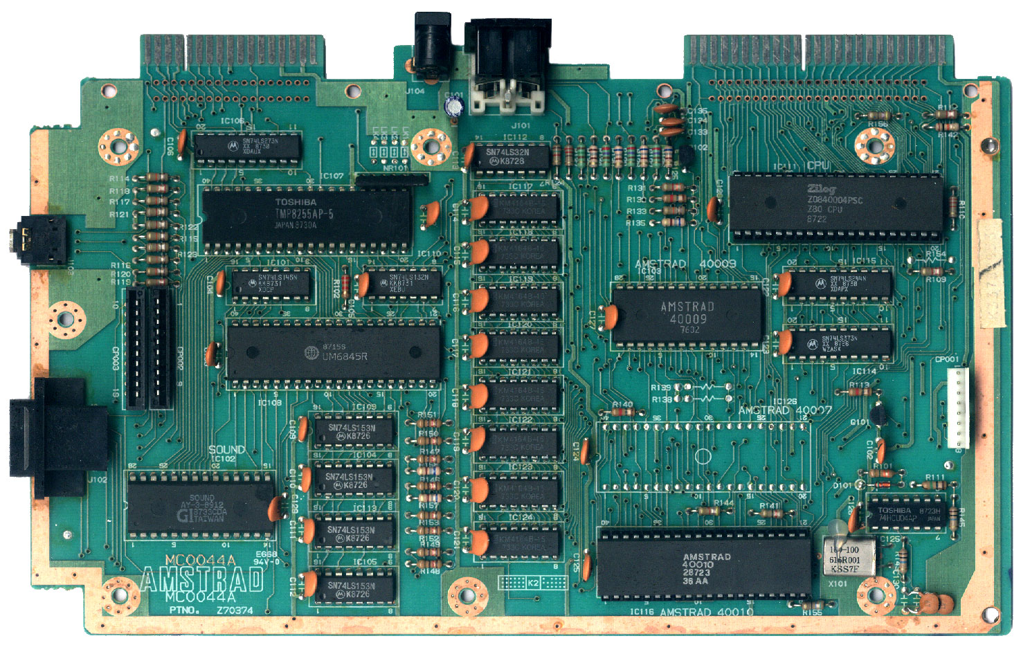 An Amstrad CPC 464 motherboard, Revision 2