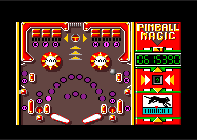 Pinball Magic Ingame screen (Loriciel, 1991)