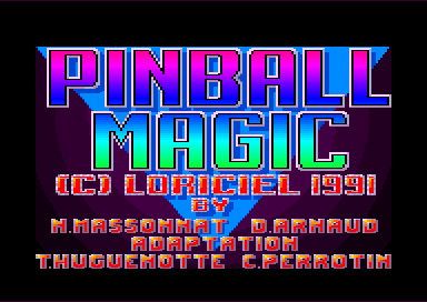 Pinball Magic title screen (Loriciel, 1991)