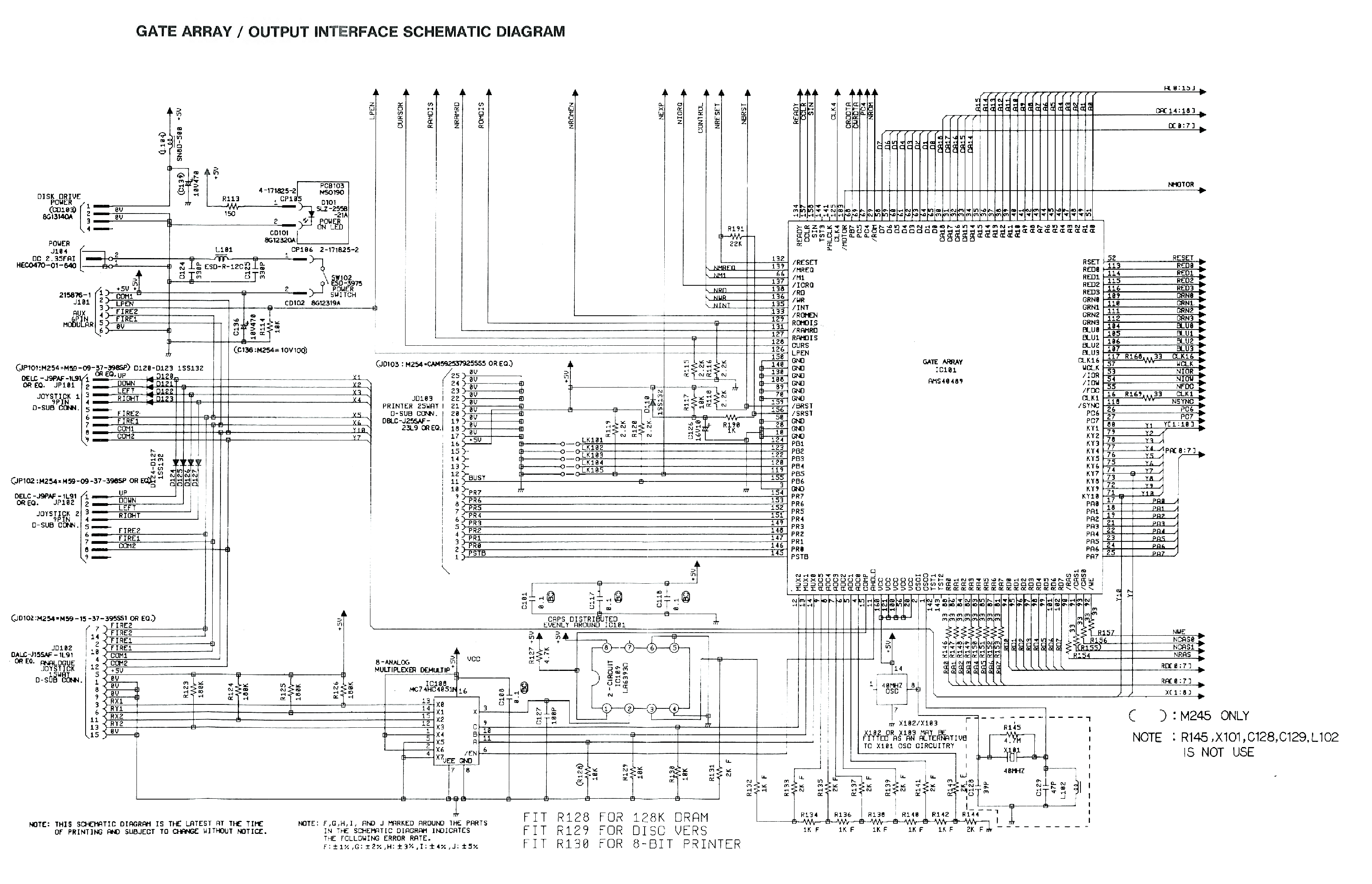 Amstrad 6128Plus: Gate Array / Output Interface