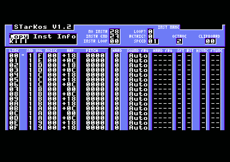 Editeur d'instruments (CTRL+F3)