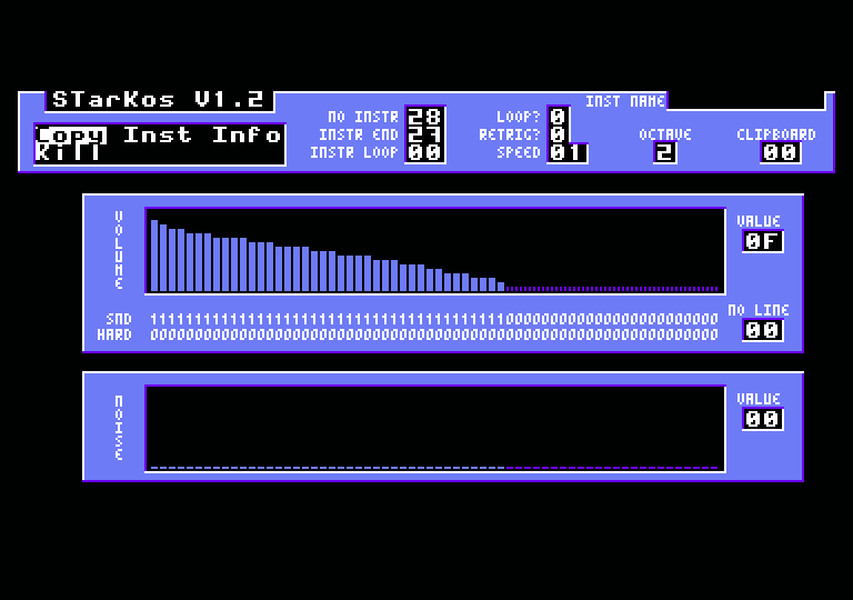 STarKos v1.2 - Simple instrument editor  
