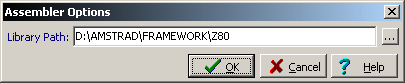 Configure the WinAPE's Assembler include path