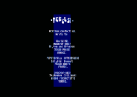 Colors/Rebels - Boot screen with credits.