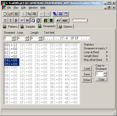 Ornaments editor